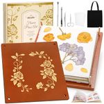 Aboofx Extra Large Wooden Flower Press Kit with Carrying Bag, 10 Layers 10" x 10" Flower Pressing Kit DIY Arts and Craft Kit for Kids and Adults, DIY Pressed Flower Plant Preservation Kit