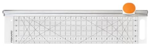 Fiskars Combo Rotary Cutter Ø 45 mm & Ruler 6” x 24”, Orange/White, 1014651