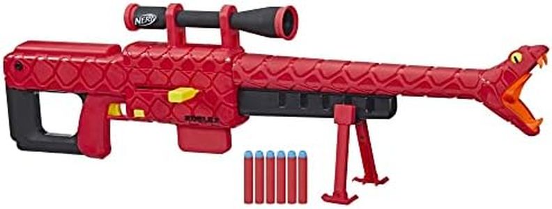 Nerf Roblox Zombie Attack: Viper Strike Dart Blaster, Includes Code to Redeem Exclusive Virtual Item, 6-Dart Clip, 6 Nerf Elite Darts, Bipod