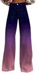 Flare Jeans for Women Vintage Wide Leg Boyfriend Baggy Stretchy High Waisted Trendy Denim Pants with Pockets Black X-Large