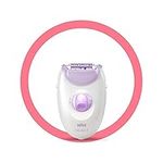 Braun Silk-épil 3 Epilator for Long-Lasting Hair Removal, 20 Tweezer System, Smartlight Technology, UK 2 Pin Plug, 3-170, White/Purple