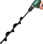 LONGRUN Earth Auger for Drill, Earth Auger with 3/8 Inch Hexagonal Shank, Earth Auger Hand, Earth Auger Electric, Flower Bulb Drill, Spiral Drill for Garden Snails - 4.3 x 38cm Drill for Garden Snails