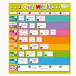 Magnetic Weekly Planner Timetable by Fiesta Crafts - Kids Schedule Planner - Visual timetable for kids and the Whole Family -Visual Wipe-Clean Magnetic Daily Calendar For The Family's Activities