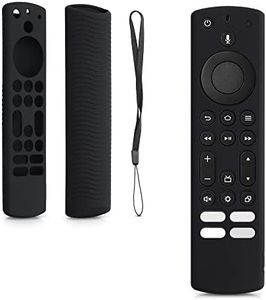 kwmobile Custodia Silicone Telecomando Compatibile con Toshiba and Insignia NS-RCFNA-21, CT-RC1US-21, CT95018 / Fire TV Cover - Guscio Protettivo Telecomando Antiscivolo - nero