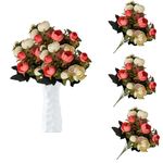 astylishome Artificial Flowers for Outdoor Simulation Flower Autumn Bud Craft Accessories Home Decoration Orange Realistic Appearance DIY Floral Arrangements Decor 0313