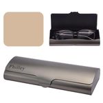 Philley Aluminum Ultra-Light Eyeglass Case Hard Shell Nearsighted Glasses Case for Women & Men(Gun Grey)