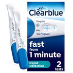 Clearblue Pregnancy Test, Rapid Detection, Result As Fast As 1 Minute, Kit of 2 Tests, Easy At Home Pregnancy Test, Packaging May Vary