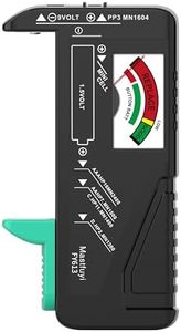 Comprobador de batería universal, pequeño comprobador de voltios, comprobador de batería pequeño para pilas de botón de 9 V 1,5 V AAA AA C D para el hogar (no necesita batería para funcionar)