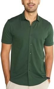 DAMENSCH Constant Cotton Thermoregulating Pique Half Shirts-Pack of 1-Mountain View-Large