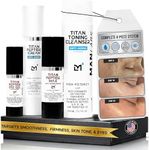 Man Labs Titan Peptide 4-Piece Anti-Aging Mens Skin Care Kit – Wash, Face Serum, Eye Cream, Mens Face Moisturizer – Skin Care for Men – Dark Circles, Wrinkles, Fine Lines – Vitamin C, Niacinamide, HA