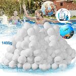 VAZILLIO Filter Balls 1400 g Pool Filter Balls 50 kg Filter Sand for Sand Filter Systems, Swimming Pool, Filter Pump, Aquarium Sand Filter