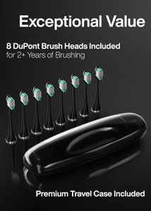 Aquasonic Black Series Electric Toothbrush – Rechargeable, Black