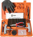 WYNNsky Tire Repair Tools Kit to Fix Tubeless Punctures and Plug- 54 Piece Heavy Duty Set for Motorcycle ATV Jeep Truck Tractor Flat Tire Puncture Repair