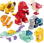 Qizebaby Building Toys for Kids，142PCS Classic Big Building Blocks Set for Toddler 2-5 Compatible with All Major Brands，STEM Animal Blocks Toy for Boy & Girl Preschool Birthday Christmas