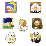 Goose Enamel Lapel Pin Set Cartoon Animal Enamel Pins for Women/Men Cute DIY Duck Enamel Brooch Pins for Jackets Backpacks (7 Pcs), Zinc Alloy, Enamel, enamel