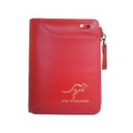 Yitomith Leather Wallets for Men with RFID Blocking Multi Card Slot Separate ID Card window…, red, Classic