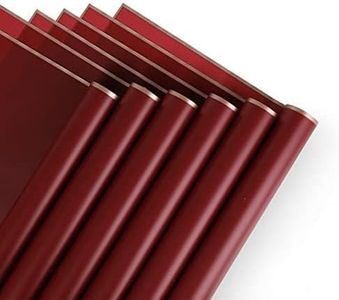 VOWOVOSDAY 20 Sheet Gold Edge Flower Wrapping Paper,Florist Bouquet DIY Crafts flower bouquet wrapping paper Packaging Material, Floral Wrapping paper including ribbon,22.8 * 22.8 Inche(Wine Red)