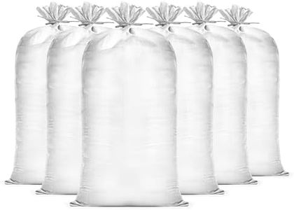 (Not Made in China) Heavy Duty Sand Bags for Flooding, Empty W/Tie Strings, UV Protection for 1600 Hours, Flood Water Barrier Sandbags,14in x 26in, Sandbag for Weight, 50lb Capacity (500 Bags)