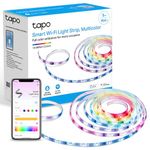 Tapo LED Strip Light, Smart Led Light Strips 5m, Wi-Fi App Control, LED Lights for Bedroom, Multicolor PU Coating LED Lights, Works with Alexa & Google Home, TV Led Lights, LED Lights (Tapo L920-5)