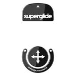 Superglide - Fastest and Smoothest Mouse Feet/Skates Made with Ultra Strong Flawless Glass Super Fast Smooth and Durable Sole for Logitech G PRO X Superlight (Black)