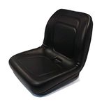 Lawn Mower, Garden Tractor UTV / ATV Seat Black High Back Vinyl Universal Mount B1LGT100BL