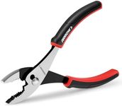 ARROW Slip Joint Pliers, 8 Inch High Carbon Steel Pliers Tool with Rust Resistant Finish, Comfortable TPR Handle, 3-Zone Jaw for Gripping, Tightening, or Loosening Nuts and Bolts