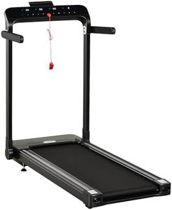 HOMCOM Folding Treadmill, 1.85HP Installation-Free Walking Jogging Running Machine, 12KM/H with 12 Pre-Programs and LED Display for Home Gym Office