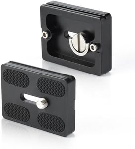 UTEBIT 50mm Quick Release Plate 2Pack, PU50 Quick Shoe Plate Aluminum Alloy Tripod Plate with 1/4'' Screw QR Adapter fits for DSRL/BallHead/Camera/Tripod