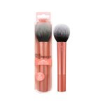 Real Techniques Ultra Plush Powder Makeup Brush, For Loose or Pressed Setting Powder and Mineral Foundation, Sheer Coverage, Orange, 1 Count