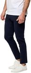 INTO THE AM All Day Pants - Premium Everyday Tapered Leg Comfort Stretch Khaki Chino Casual Pants (Midnight Navy, 30W x 33L)