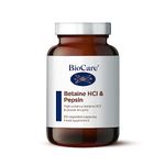 BioCare Betaine HCL & Pepsin | High Potency Betaine Hydrochloride & Pepsin Enzyme - 90 Capsules