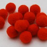 Oriental Direct based in West Yorkshire 100% Wool Felt Balls - 1.5cm - 25 Felt Balls - Tangelo Orange