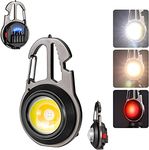 Smnlour Keychain Light 7 Light Modes,500mAh Multifunctional Keychain Emergency Light,1000Lumens LED Torch Rechargeable,Portable Waterproof Keyring Work Light for Workshop Auto Repairing Emergency