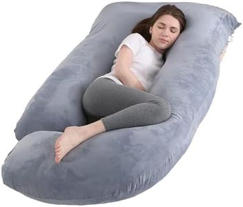 Pregnancy Pillow, J-Shaped Maternity Full Body Pillow for Back, Lumbar, Legs Support, Full Body Pillow for Pregnant Women, Ergonomic Design Long Pillow with Removable Cover