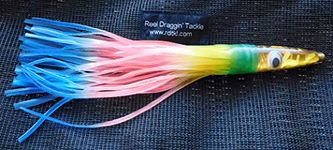 Reel Draggin' Tackle Slammer, Straight Running Tuna Trolling Lure, Rainbow 10 inch