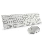 Dell Pro Keyboard and Mouse KM5221W - Wireless, 2.4 GHz Interface, USB Wireless Receiver, Volume, Mute Hot Keys, 3 Mouse Buttons, US English, 3-Years Advanced Exchange Service - White
