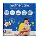 Mothercare Quick Absorb Baby Diaper Pants, Large (9-14 Kg), 58 Count,Anti Rash Layer, Wide Absorption Area