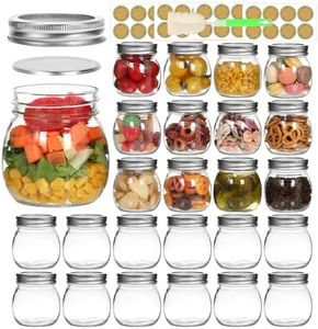 EkkoVla 10 oz Mason Jar with Regular Lid and Band, 24 Pack 300 ml Glass Canning Jars for Canning, Meal Prep, Candies, DIY Projects, Wedding Party Favors