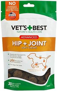 Vet's Best Hip & Joint Soft Chew Dog Supplements | Formulated with Glucosamine and Chondroitin to Support Dog Joint and Cartilage Health | 30 Day Supply