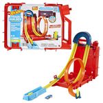 Hot Wheels Track Builder Unlimited Playset Fuel Can Stunt Box, 14 Component Parts & 1:64 Scale Toy Car