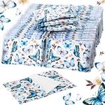 Geyee 50 Packs Facial Tissue Slim Tissues Bulk Wallet Size Travel Disposable Pocket Wedding for Guest School Purse Home Supplies, 500 Sheets 3 Ply (Vintage Butterfly) (OF-Geyee-2340)