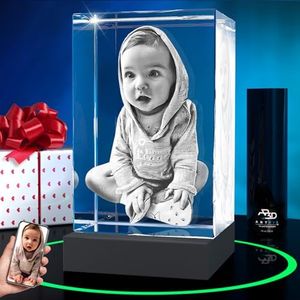 ArtPix 3D Crystal Photo, Valentines Day Gifts for Women, Wife, Men, Her, Him, Great Personalized Customized Gift With Your Own Photo, Custom 3D Etched Engraved, Couples Gifts