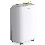 ANDTE 2500 Sq.Ft Dehumidifier for Large Room and Home Basements, 34 Pints Dehumidifiers with Drain Hose & 2 Liters Gallon Water Tank, Auto or Manual Drainage, Auto Defrost, Dry Clothes Mode, Timer