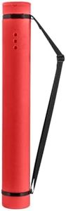 JJRING Red Poster Tube, 25" to 40" Extendable Poster Storage Holder Tube with Carrying Strap, Poster Carrying Case for Blueprints, Scrolls, Maps and Architect Papers