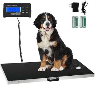 Houseables Dog Scale, Dog Scale for Large Breed, Pet, 440 LB, Livestock, Pet Weight, Animal, Veterinary, Sheep, Goat, Pig, Shipping, Packages, Weighing, Puppy, Vet, Heavy Duty, Digital, 41x21 Platform