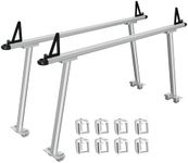 GarveeTech Truck Rack, 71in Aluminum Ladder Rack for Truck, 800 lbs Capacity with 8 Non-Drilling C-Clamps, Heavy Duty Truck Bed Rack Two-Bar Set for Kayak, Surfboard, Lumber, Ladder