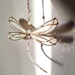 Sun Catcher Hanging Crystals for Windows Garden Hanging Ornaments Outdoor Good Luck Charm(Dragonfly)