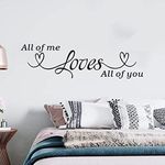 Wall Stickers for Bedroom, Bathroom Wall Decals, (Easy to Apply), Wall Decor Vinyl Art Quotes Sayings Home Positive Family Live Life Photos Sign Love Inspirational, All of Me Loves All Of You 35"X9.8"