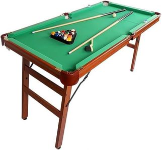 HLC 5FT Folding Kids Pool Snooker Billiards Table Games Table With Balls Gifts For Kids Adult Green 140 * 74.3 * 80.3CM