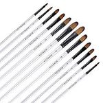 Filbert Paint Brushes Set, 12 PCS A